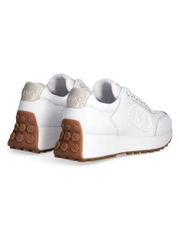 Liu Jo Skórzane sneakersy w kolorze białym