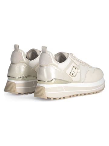 Liu Jo Leder-Sneakers in Creme