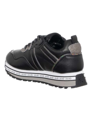 Liu Jo Skórzane sneakersy w kolorze czarnym