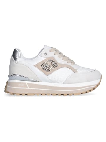 Liu Jo Leder-Sneakers in Weiß/ Beige
