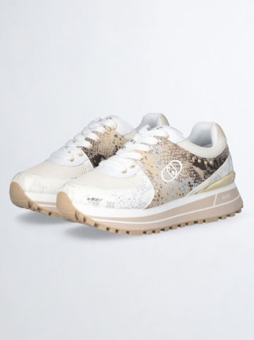 Liu Jo Leren sneakers wit/goudkleurig