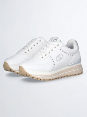 Liu Jo Leder-Sneakers in Weiß/ Silber