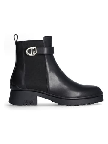 Liu Jo Leder-Chelsea-Boots in Schwarz