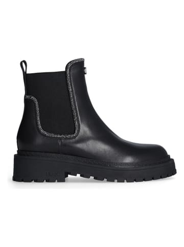 Liu Jo Leder-Chelsea-Boots in Schwarz