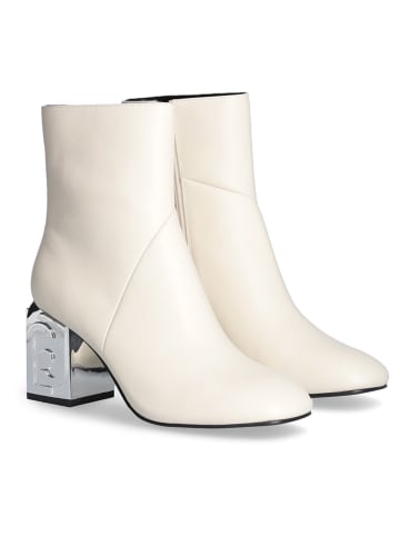 Liu Jo Leder-Stiefeletten in Creme