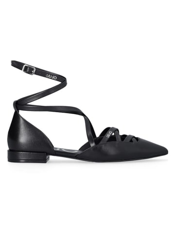 Liu Jo Leren ballerina's zwart