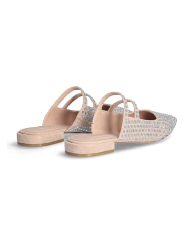 Liu Jo Leren clogs beige