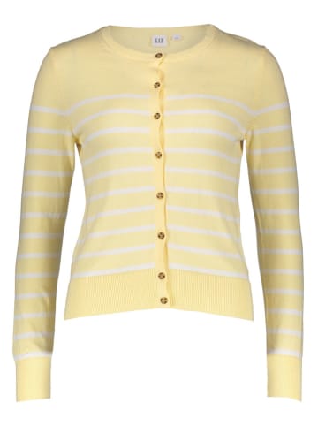 GAP Kardigan w kolorze żółto-białym