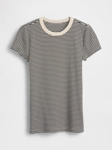 GAP Shirt zwart/zandkleurig
