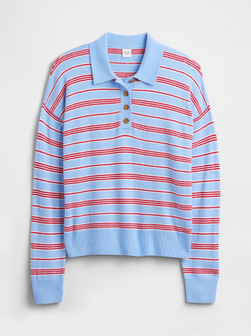 GAP Poloshirt in Hellblau/ Pink