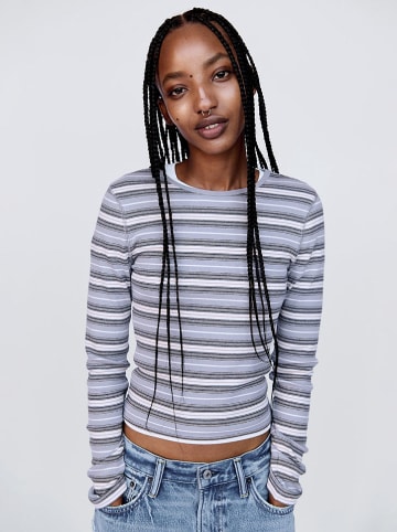 GAP Longsleeve grijs/wit