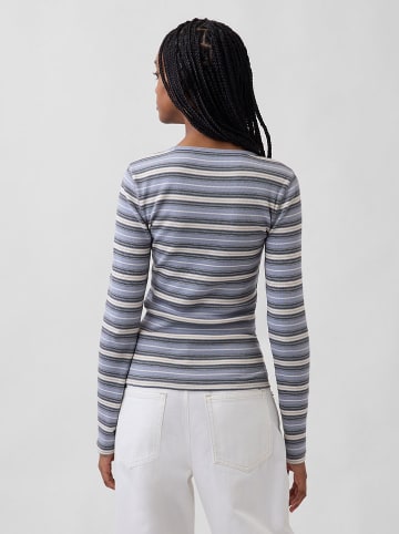 GAP Longsleeve grijs/wit