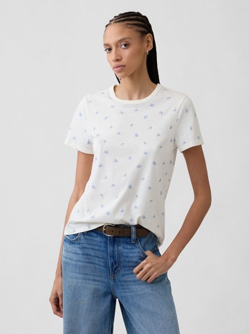 GAP Shirt wit/lichtblauw
