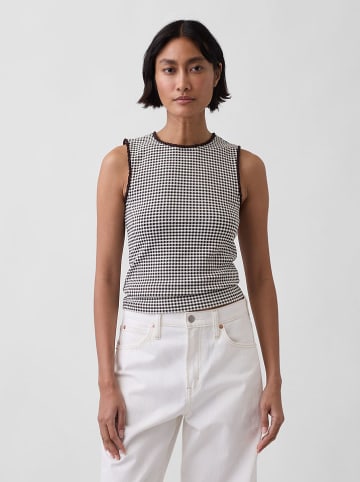 GAP Top donkerbruin/wit