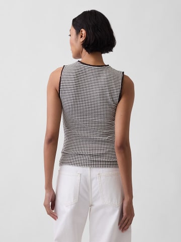 GAP Top donkerbruin/wit