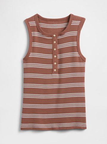 GAP Top bruin/wit