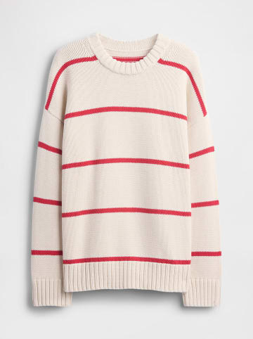 GAP Pullover in Creme/ Rot