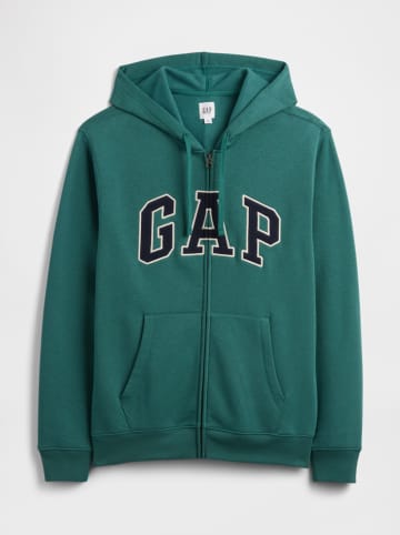 GAP Sweatjacke in Smaragdgrün