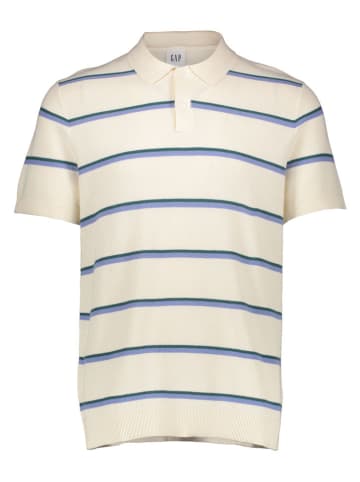 GAP Koszulka polo w kolorze niebiesko-kremowym