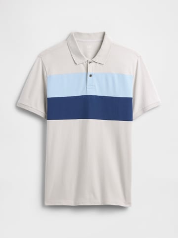 GAP Poloshirt in Creme/ Blau