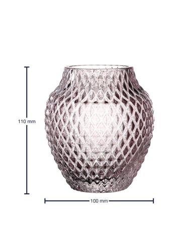 LEONARDO Vaas "Poesia" paars - (H)11 x Ø 10 cm