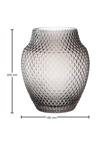 LEONARDO Vase "Poesia" in Grau - (H)22,5 x Ø 19 cm
