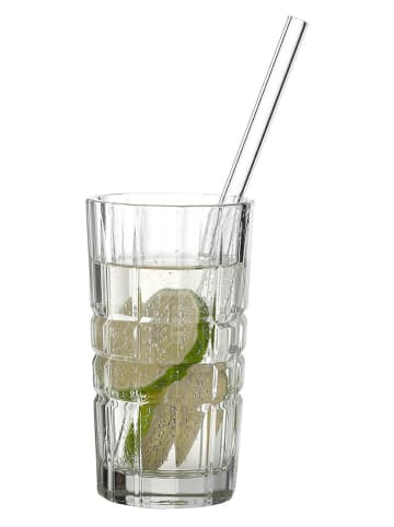 LEONARDO 5tlg. Trinkhalm-Set in Transparent - (L)20 cm