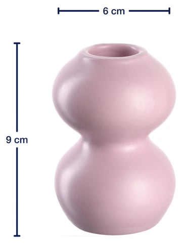LEONARDO Kerzenhalter in Rosa - (H)11 x Ø 6 cm 