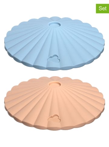 LEONARDO 6er-Set: Deckel in Hellbrau/ Rosa - Ø 10 cm