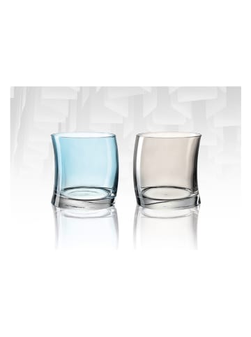 LEONARDO 2er-Set: Trinkgläser in Grau/ Hellblau - 355 ml