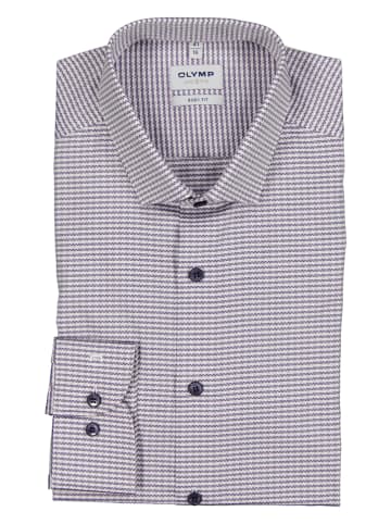 OLYMP Blouse "Level 5" - body fit - paars/wit