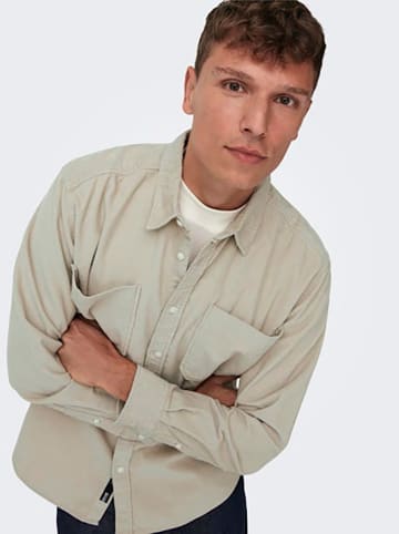ONLY & SONS Blouse - regular fit - beige