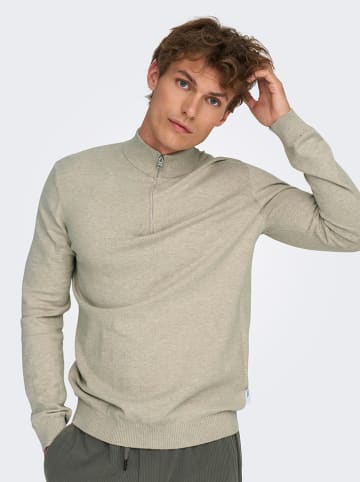 ONLY & SONS Sweter "Loui" w kolorze beżowym