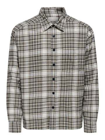 ONLY & SONS Koszula "Elliot" - Loose fit - w kolorze szarobrązowym