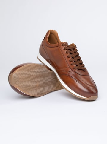 PAUL VESTERBRO Leder-Sneakers in Hellbraun