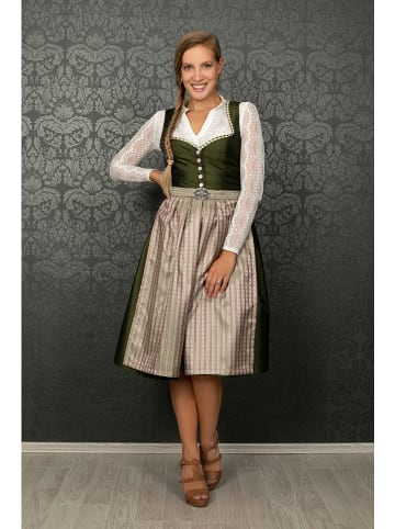 Edelnice Dirndl "Adele" in Khaki/ Beige