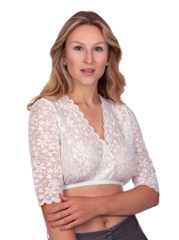 Edelnice Dirndlbluse "Thesi" in Weiß