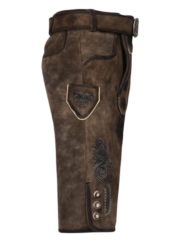 Edelnice Lederhose "Fabian" in Dunkelbraun