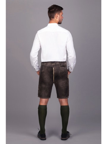 Edelnice Lederhose "Stefan" in Dunkelbraun