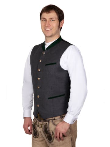 Edelnice Wolltrachtenweste "Roland" in Anthrazit