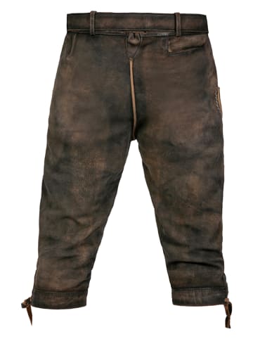 Edelnice Lederhose "Alex" in Dunkelbraun