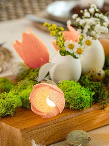 moses. LED-Lichterkette ''Tulpentraum'' in Apricot - (L)220 cm