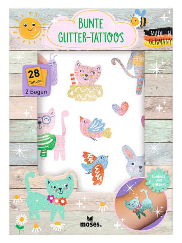 moses. Glitter-Tattoo-Set in Bunt - ab 6 Jahren