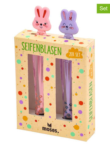 moses. 4er-Set: Seifenblasen ''Hasenspaß'' - ab 3 Jahren (Überraschungsprodukt)