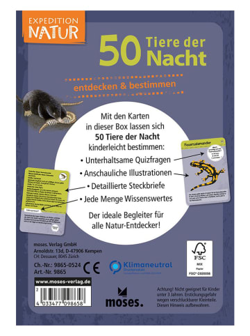 moses. Kartenspiel "50 Tiere der Nacht" - ab 6 Jahren