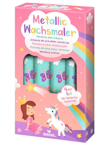 moses. Metallic Wachsmaler "Zauberschloss" - 4 Stück - ab 3 Jahren