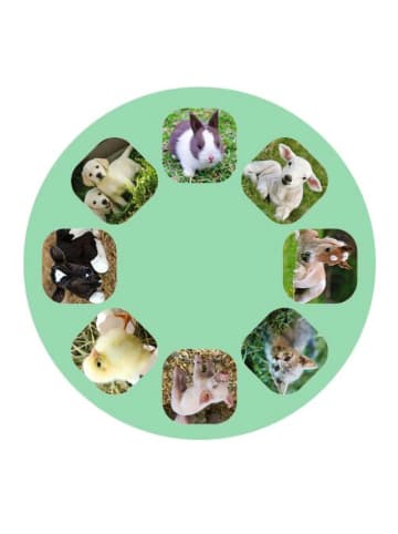 moses. 2er-Set: Projektor-Taschenlampe "Tierbabys" in Grün - ab 3 Jahren