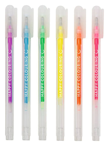 moses. 2er-Set: Neon-Gelstifte "Smile" in Bunt - 2x 6 Stück