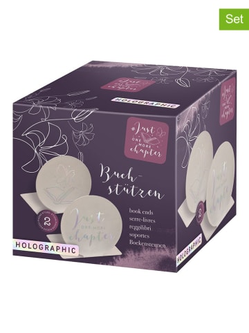 moses. 2er-Set: Buchstützen in Weiß - Ø 12,5 cm