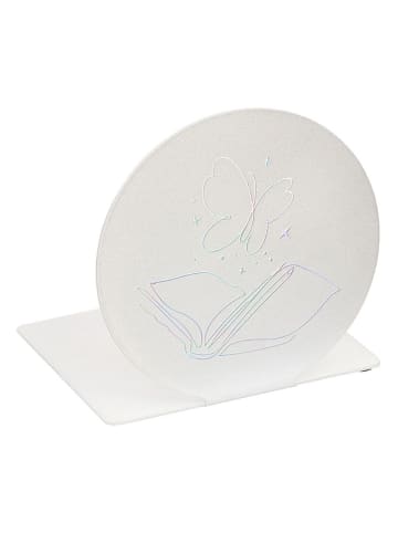 moses. 2er-Set: Buchstützen in Weiß - Ø 12,5 cm